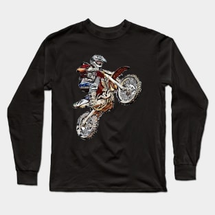 Motocross motorcycle biker gift Long Sleeve T-Shirt